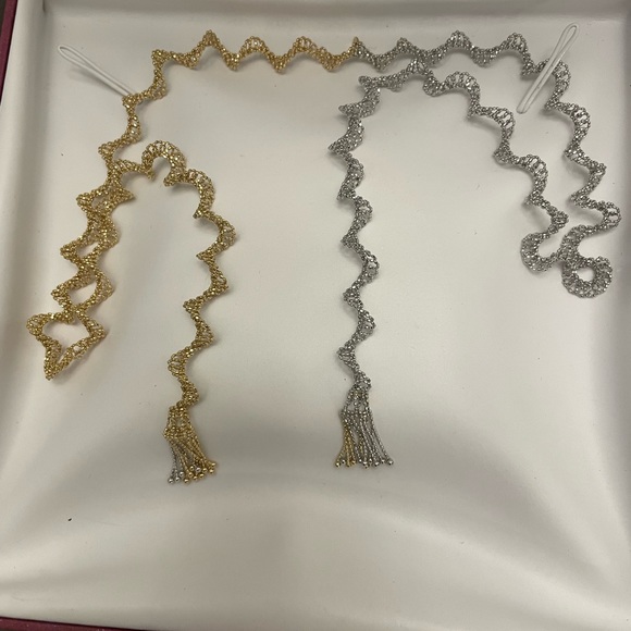 14 K Gold 2-tone open necklace - Picture 7 of 7